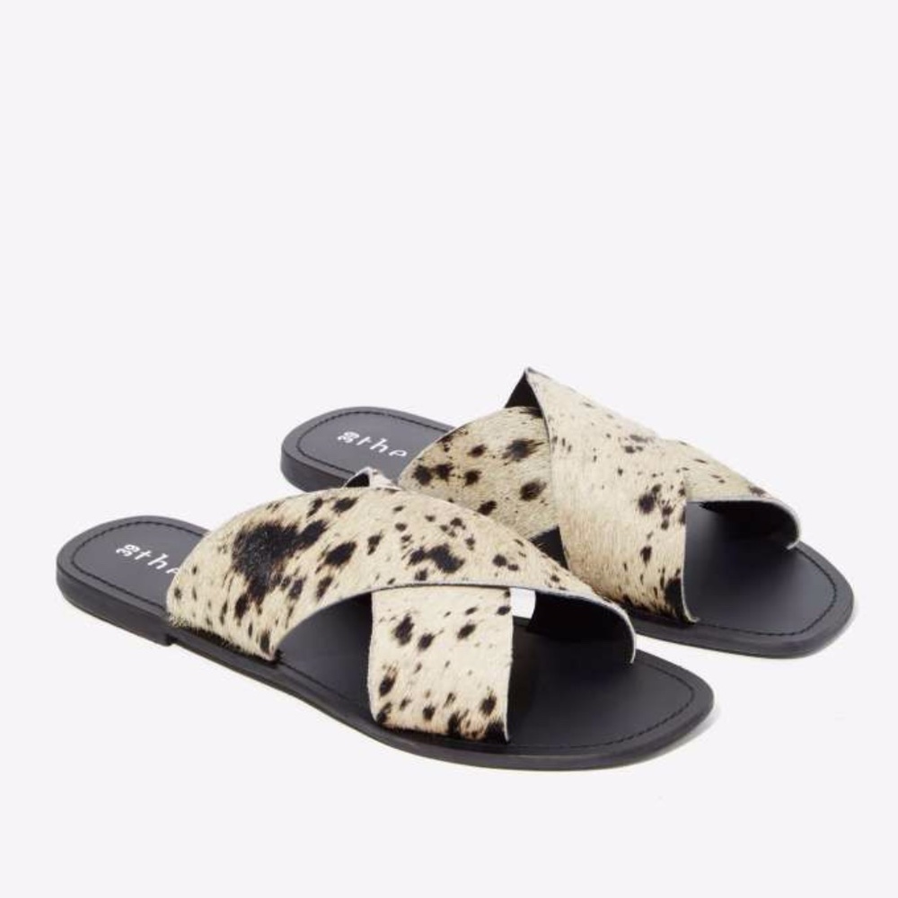 The Fifth Make You Jump Pony Hair Slide Sandal
